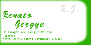 renato gergye business card