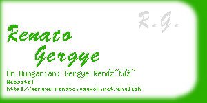 renato gergye business card